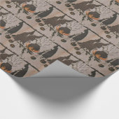 Rotzunge Jack O' Lantern Cauldron Owl Geschenkpapier (Ecke)
