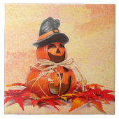 Rotzunge Jack-O-Lantern Fliese (Vorderseite)