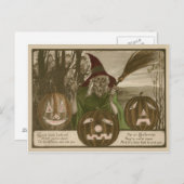 Rotzunge Jack O' Lantern Pumpkin Goblin Postkarte (Vorne/Hinten)