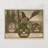 Rotzunge Jack O' Lantern Pumpkin Goblin Postkarte (Vorderseite)