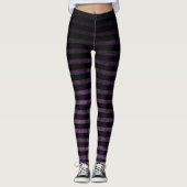Rotzunge Leggings Black & Lila Grunge Ombre Streif (Vorderseite)