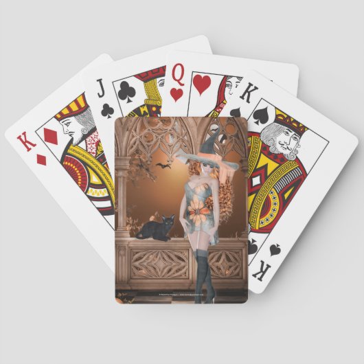 Rotzunge mit Black Cat 2 Spielkarten (Rückseite)