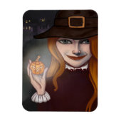 Rotzunge mit Jack O'Lantern Magnet (Vertikal)