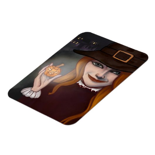 Rotzunge mit Jack O'Lantern Magnet (Linke Seite)