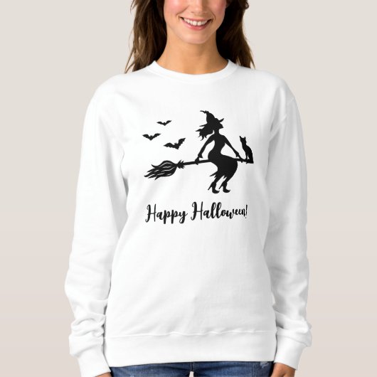 Rotzunge mit Katze und Fledermäuse Silhouette glüc Sweatshirt (Vorderseite)