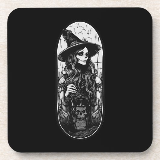 Rotzunge mit LaternenHalloween Getränkeuntersetzer (Vorderseite)