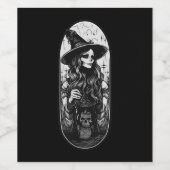 Rotzunge mit LaternenHalloween Weinetikett (Einzelnes Label)