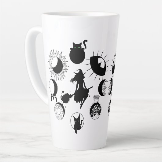 Rotzunge Phase große latte Tasse, Kaffee, Goth Milchtasse (Linke Ecke)
