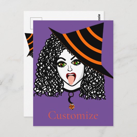 Rotzunge Postkarte (Vorne/Hinten)