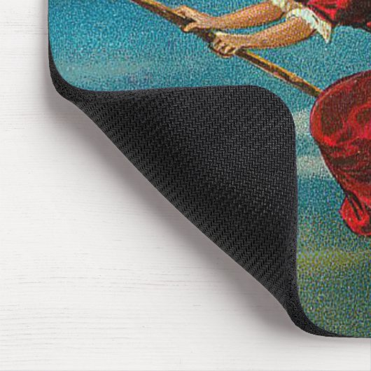 Rotzunge Schwarze Katze Crescent Moon Mousepad (Ecke)