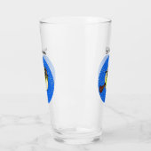 Rotzunge Schwarze Katze Flying Past Moon Broom Sta Glas (Links)