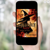 Rotzunge Silhouette; wasserfarbiges Halloween Einladung