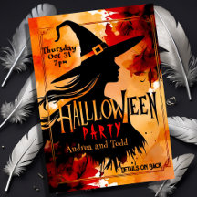 Rotzunge Silhouette; wasserfarbiges Halloween