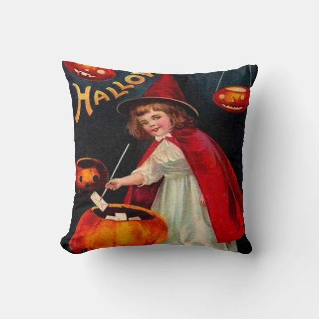 Rotzunge und Jack O' Lanterns Kissen (Vorderseite)