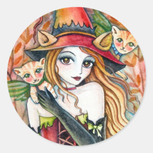 Rotzunge und Katze * Blondine* Aufkleber