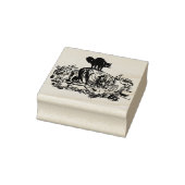 Rotzunge und Schwarze Katze Halloween-Briefmarke Gummistempel (Stempel)