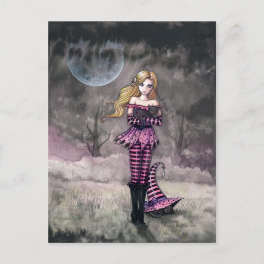 Rotzunge und Schwarze Katzen Postkarte (Vorderseite)