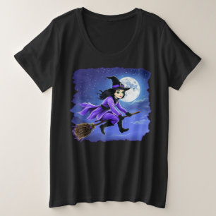 Rotzunge - Wicca Halloween 1 Große Größe T-Shirt