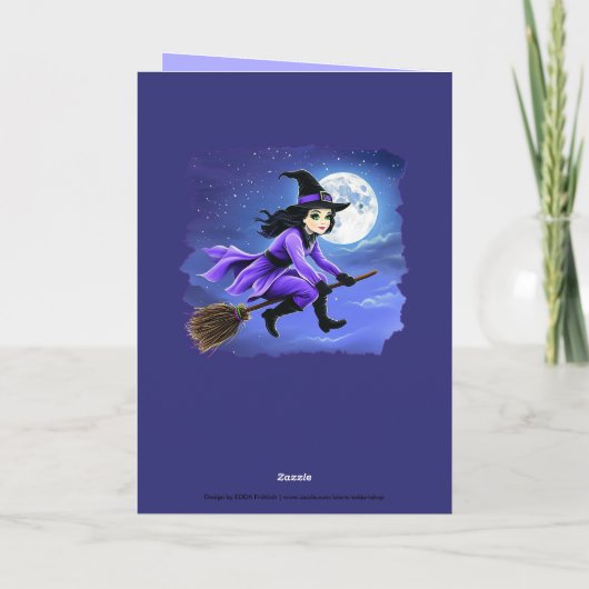 Rotzunge - Wicca Halloween 1 Karte (Rückseite)