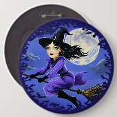 Rotzunge - Wicca Halloween 7 Button (Vorne & Hinten)