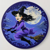 Rotzunge - Wicca Halloween 7 Button (Vorderseite)