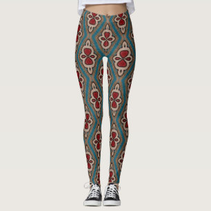 Rotzyanskopper Azulejos Tile Pattern Elegance Leggings