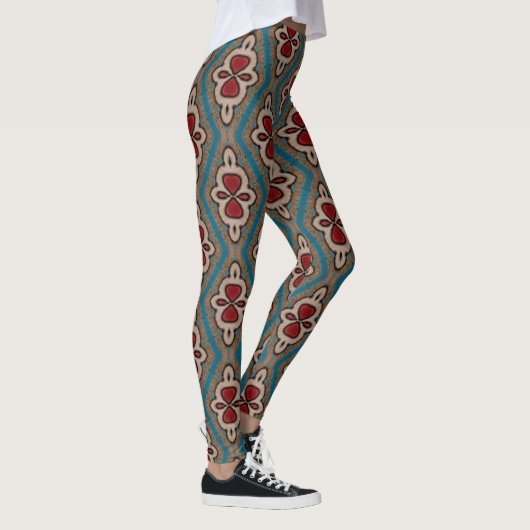 Rotzyanskopper Azulejos Tile Pattern Elegance Leggings (Rechts)