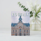 Roubaix Foto Vintage Postkarte (Stehend Vorderseite)