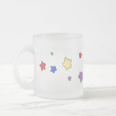 Roudolf mit farbigen Sternen Mattglastasse (Links)