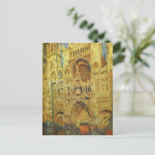Rouen Cathedral at Sunset by Claude Monet Postkarte (Stehend Vorderseite)