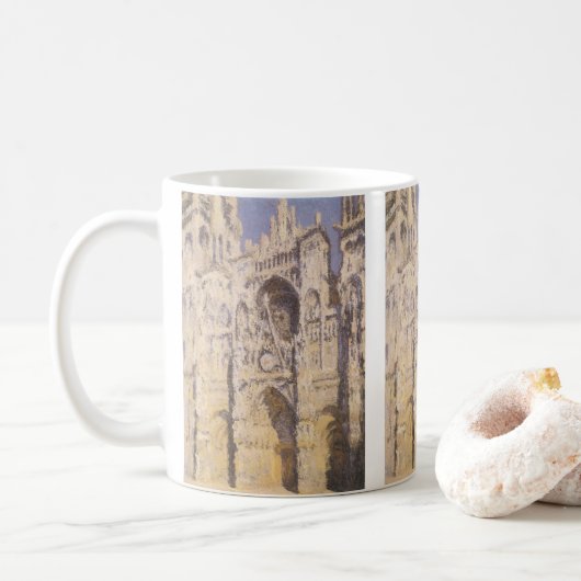 Rouen Cathedral, Harmony Blue Gold by Claude Monet Kaffeetasse (Mit Donut)