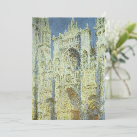 Rouen Cathedral West Facade Sunlight, Claude Monet (Stehend Vorderseite)