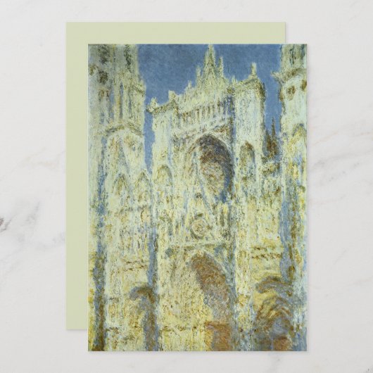 Rouen Cathedral West Facade Sunlight, Claude Monet (Vorne/Hinten)