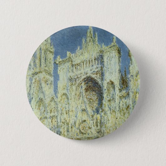 Rouen Cathedral West Facade Sunlight, Claude Monet Button (Vorderseite)