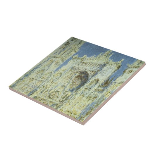 Rouen Cathedral West Facade Sunlight, Claude Monet Fliese (Seite)