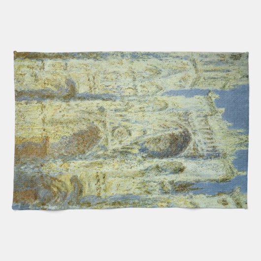 Rouen Cathedral West Facade Sunlight, Claude Monet Geschirrtuch (Horizontal)