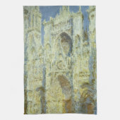 Rouen Cathedral West Facade Sunlight, Claude Monet Geschirrtuch (Vertikal)
