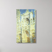 Rouen Cathedral West Facade Sunlight, Claude Monet Leinwanddruck (Vorderseite)