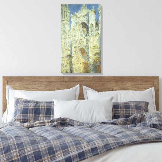 Rouen Cathedral West Facade Sunlight, Claude Monet Leinwanddruck (Insitu (Schlafzimmer))