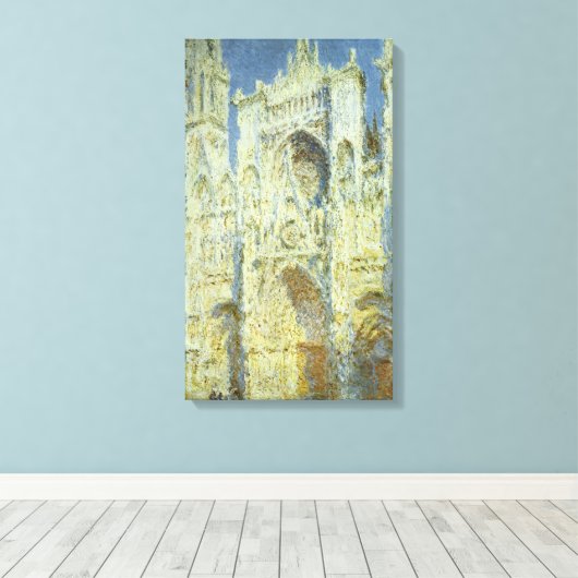 Rouen Cathedral West Facade Sunlight, Claude Monet Leinwanddruck (Insitu (Holzboden))