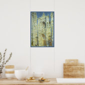 Rouen Cathedral West Facade Sunlight, Claude Monet Poster (Küche)