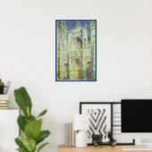 Rouen Cathedral West Facade Sunlight, Claude Monet Poster (Heimbüro)