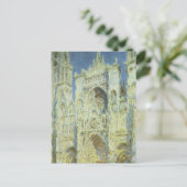 Rouen Cathedral West Facade Sunlight, Claude Monet Postkarte (Stehend Vorderseite)