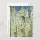 Rouen Cathedral West Facade Sunlight, Claude Monet Postkarte (Vorne/Hinten)