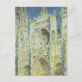 Rouen Cathedral West Facade Sunlight, Claude Monet Postkarte (Vorderseite)