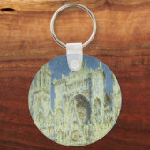 Rouen Cathedral West Facade Sunlight, Claude Monet Schlüsselanhänger (Vorderseite)