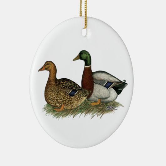 Rouen Ducks Keramik Ornament (Rechts)