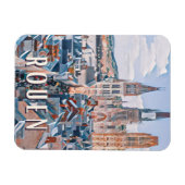Rouen Foto Vintage Magnet (Horizontal)
