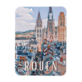 Rouen Foto Vintage Magnet