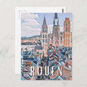 Rouen Foto Vintage Postkarte (Vorne/Hinten)